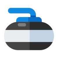 Trendy vector design of curling rock