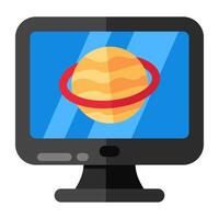 Premium download icon of online planet vector