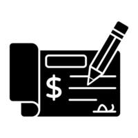 diseño vectorial de escritura de cheques vector