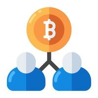 An icon design of bitcoin vector