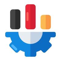 Creative design icon of data management vector