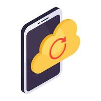 Unique design icon of cloud update vector