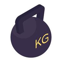 A trendy vector design of kettlebell