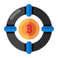 An icon design of bitcoin vector