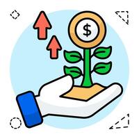 A perfect design icon of dollar plant vector