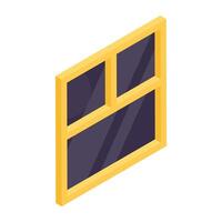 Editable design icon of window vector