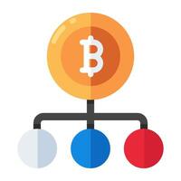 An icon design of bitcoin vector