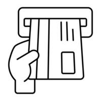 Perfect design icon of atm withdrawal vector