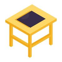 Editable design icon of table vector