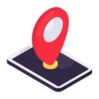 Premium design icon of mobile map vector