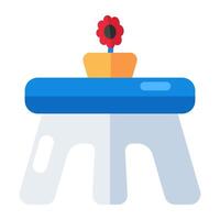 Editable design icon of table vector