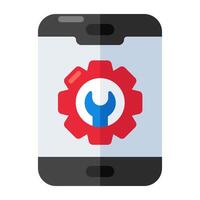 An icon design of mobile apps development vector