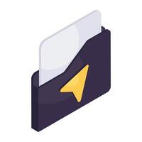 A unique design icon of folder vector