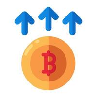 An icon design of bitcoin vector