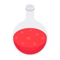An editable design icon of chemical flask vector