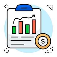 An icon design of financial report vector