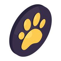 Modern design icon of dog paw vector