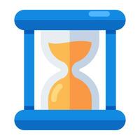 Vector design of hourglass, vintage timer