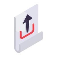 An icon design of file upload vector