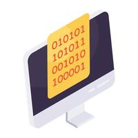 An icon design of binary code vector