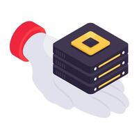 An icon design of server care vector