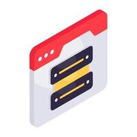 A premium icon design of online server vector