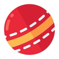 Editable design icon of cricket ball vector