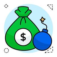 A perfect design icon of money bag vector