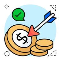 Trendy design icon of money target vector