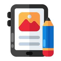 An icon design of mobile apps development vector