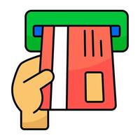 Perfect design icon of atm withdrawal vector