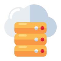 An icon design of cloud server vector