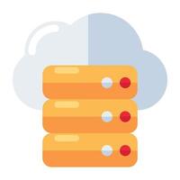 An icon design of cloud server vector