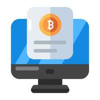 Creative design icon of bitcoin file vector