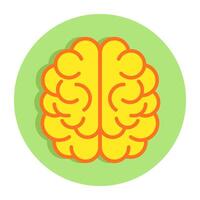 A colored design icon of brain vector