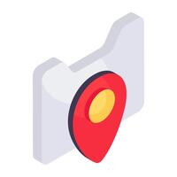 A unique design icon of folder location vector