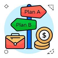 Trendy design icon of business path vector