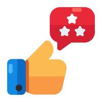 Customer feedback icon, editable vector
