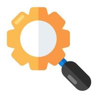 Conceptual flat design icon of search engine optimization vector