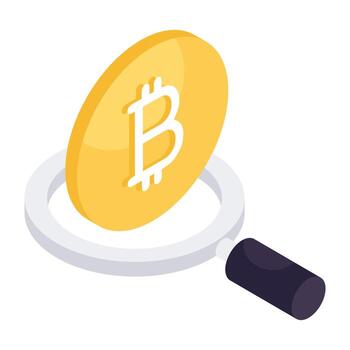 An icon design of bitcoin isolated on white background vector