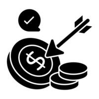 Trendy design icon of money target vector