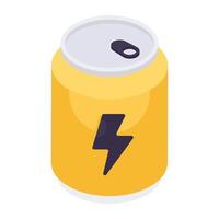 único diseño icono de energía bebida vector