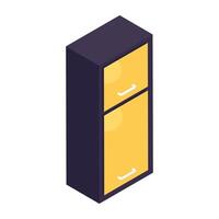 Trendy isometric design icon of cupboard vector