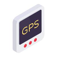 único diseño icono de GPS, editable vector