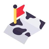 Trendy design icon of destination vector
