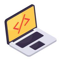 An icon design of system coding vector