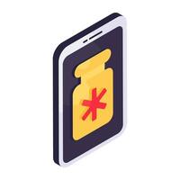 Perfect design icon of mobile medicine vector