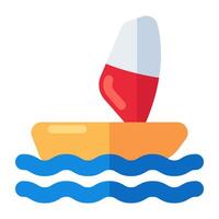 A trendy design icon of boat vector