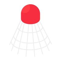 Badminton birdie icon, isometric design of shuttlecock vector