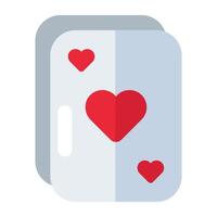 A flat design of poker card icon vector